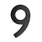 Architectural Mailboxes Brass 4 inch Floating House Number Black 9 3582B-9 - alternate 2